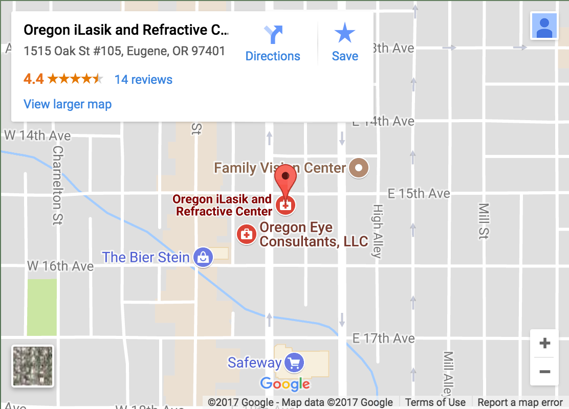 Map -Oregon iLasik and Refractive